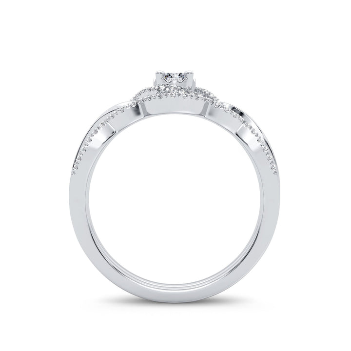 Timeless 14k White Gold Lab Diamond Bridal Ring (0.25CT)