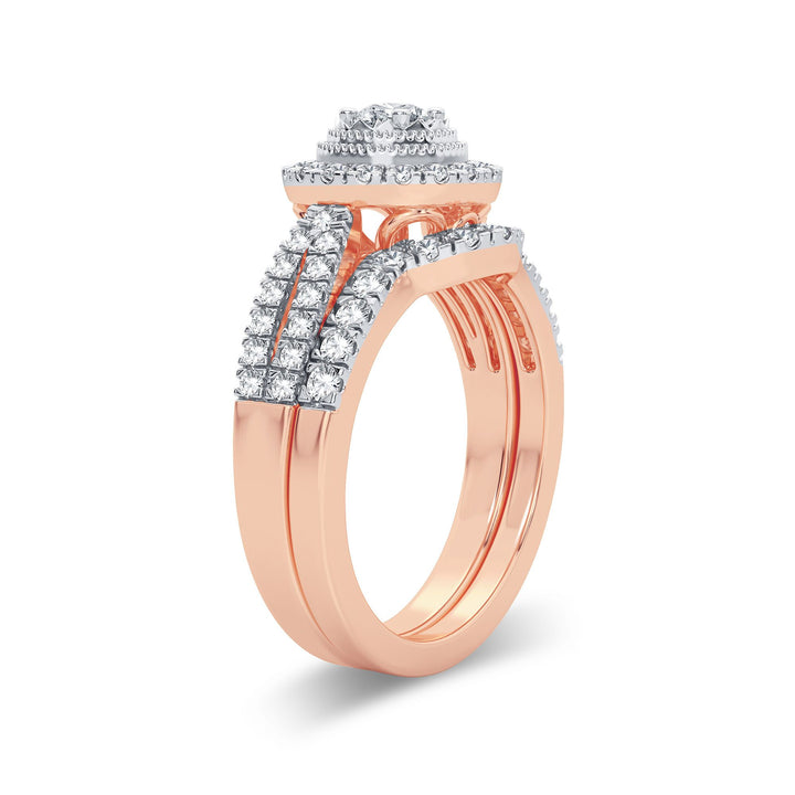 14k Rose Gold Lab Diamond Bridal Ring (0.75CT)