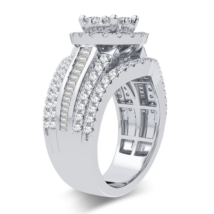 Brilliant 14k White Gold 1.90CT Lab Grown Diamond Engagement Ring