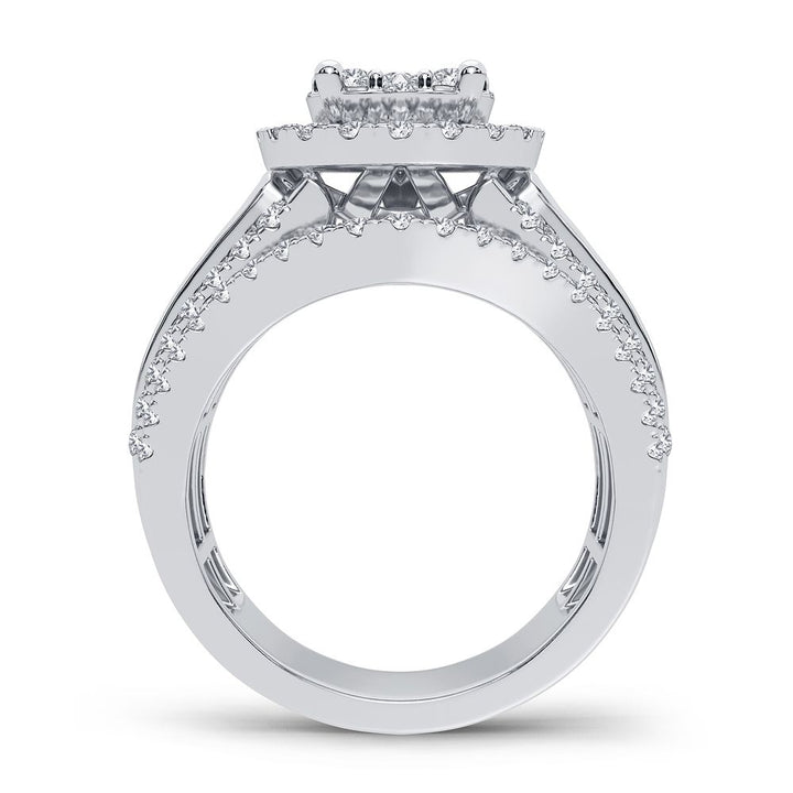 Brilliant 14k White Gold 1.90CT Lab Grown Diamond Engagement Ring