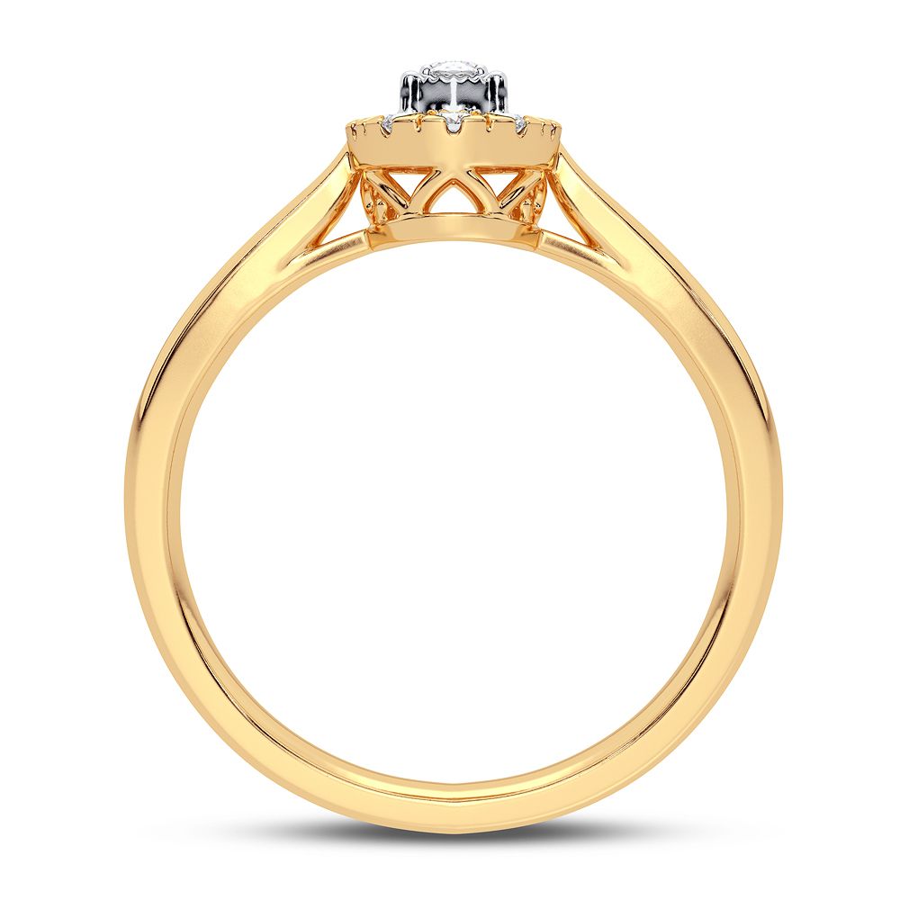 14K Yellow Gold 0.25CT Diamond Ring