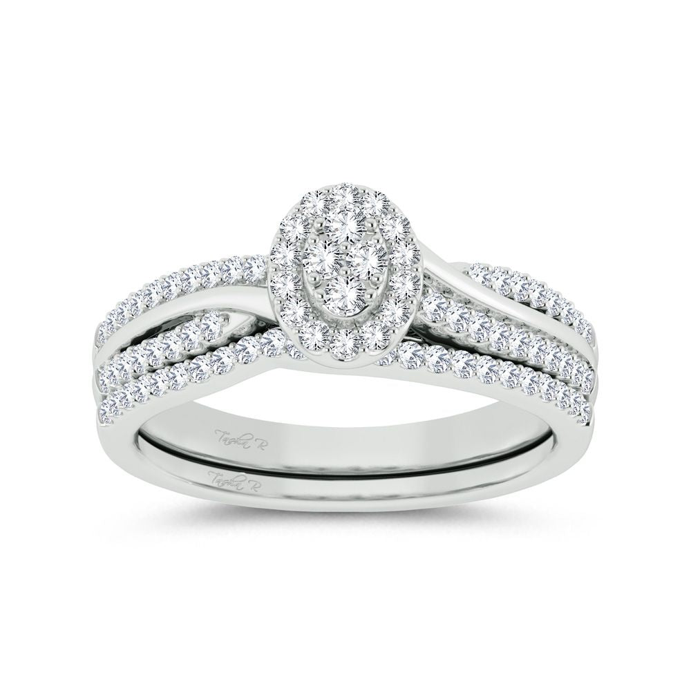 Timeless 14k White Gold Lab Diamond Bridal Ring 0.50ct