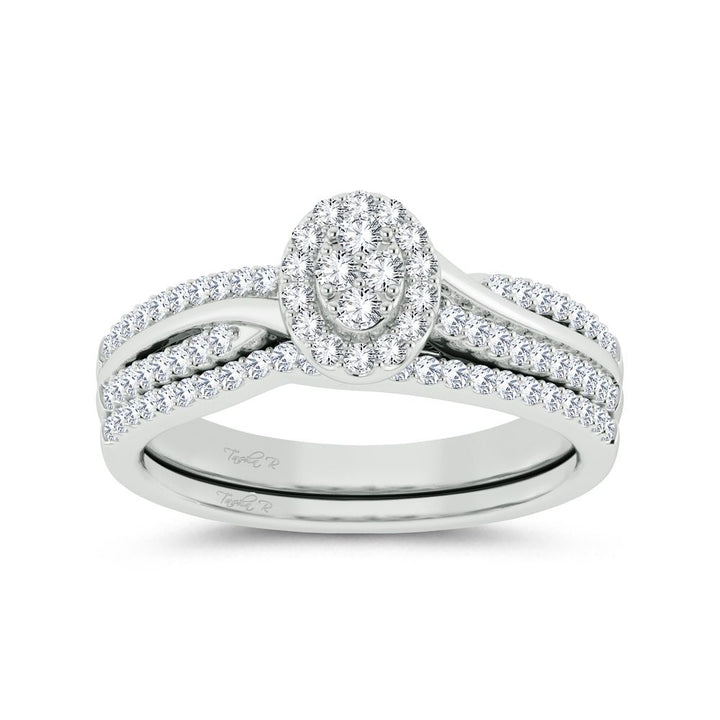 Timeless 14k White Gold Lab Diamond Bridal Ring 0.50ct