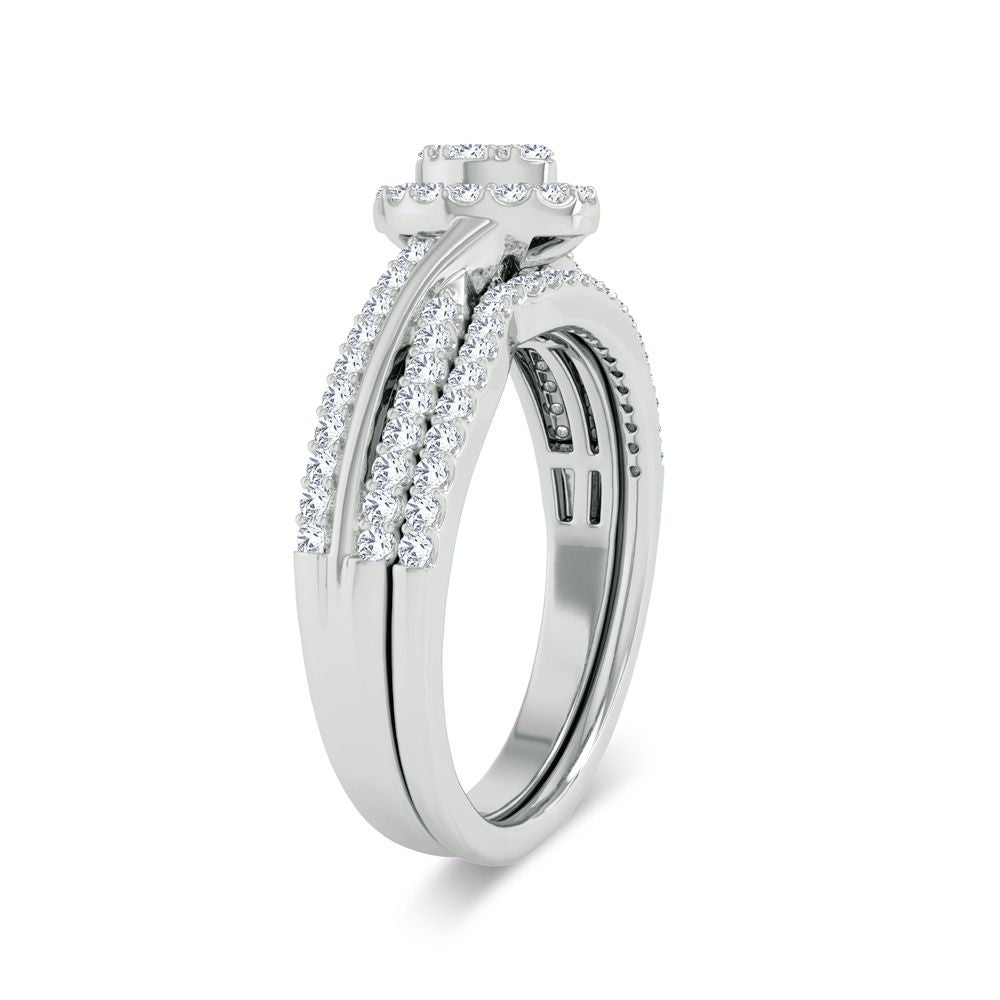 Timeless 14k White Gold Lab Diamond Bridal Ring 0.50ct