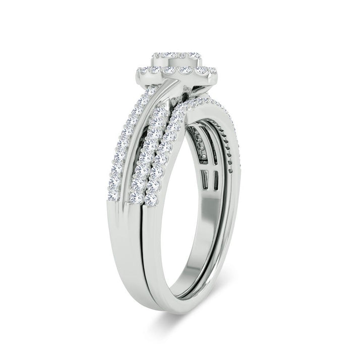 Timeless 14k White Gold Lab Diamond Bridal Ring 0.50ct
