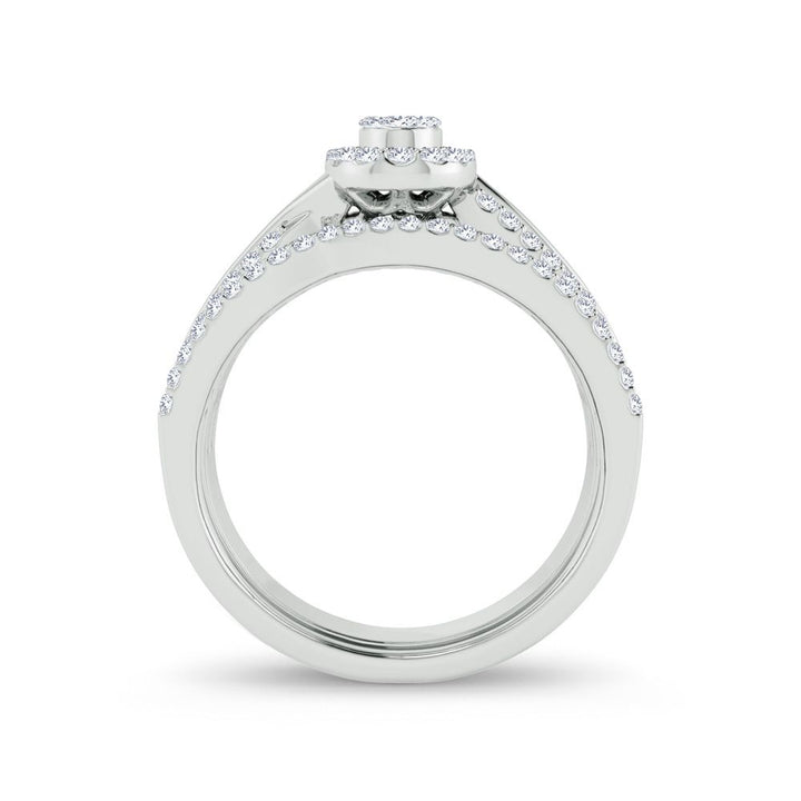 Timeless 14k White Gold Lab Diamond Bridal Ring 0.50ct