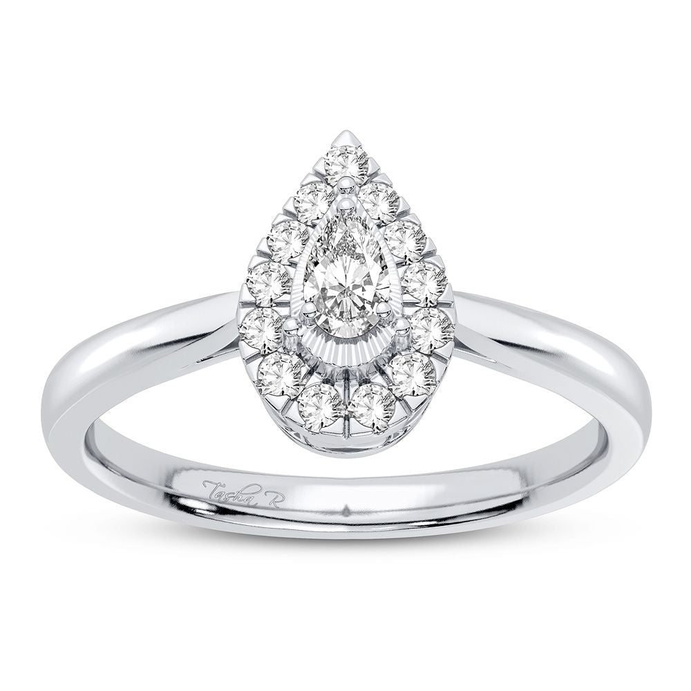 Timeless 14k White Gold 0.25CT Diamond Promise Ring for Her