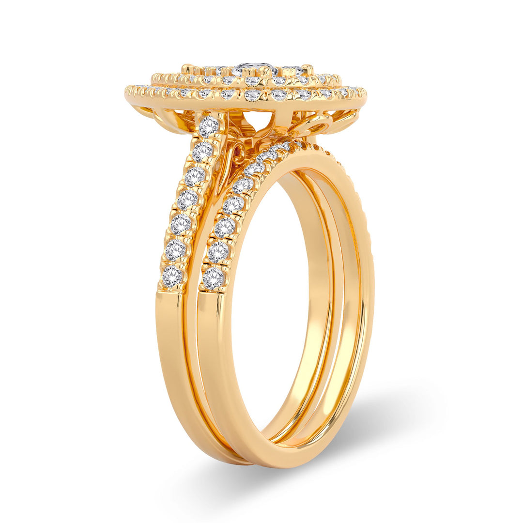 14k Yellow Gold 1ct Lab-Created Diamond Bridal Ring