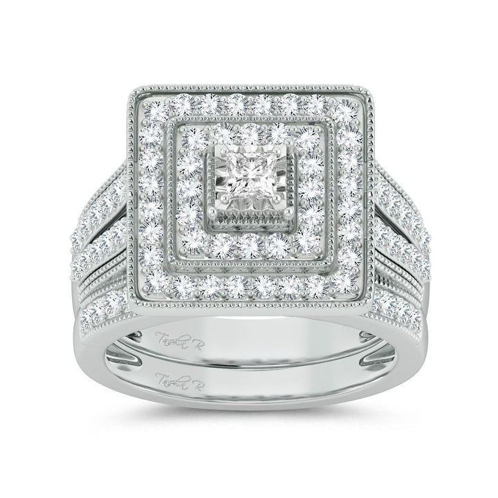 Elegant 1ct Lab Diamond Engagement Ring in White Gold