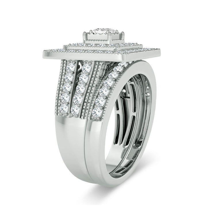 Elegant 1ct Lab Diamond Engagement Ring in White Gold