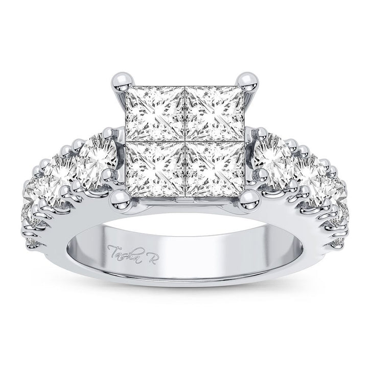 Brilliant 14k White Gold Lab Diamond Engagement Ring (2.64CT)