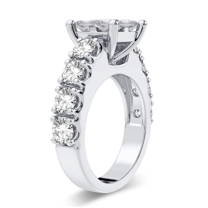 Brilliant 14k White Gold Lab Diamond Engagement Ring (2.64CT)