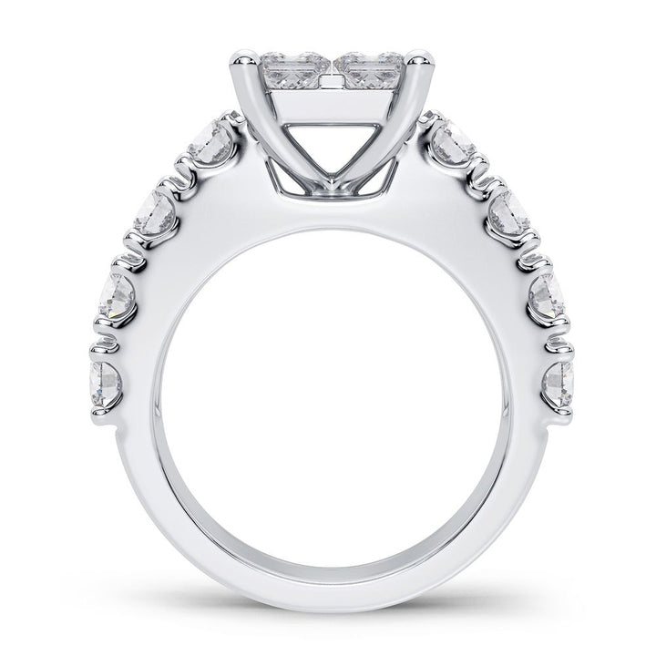 Brilliant 14k White Gold Lab Diamond Engagement Ring (2.64CT)