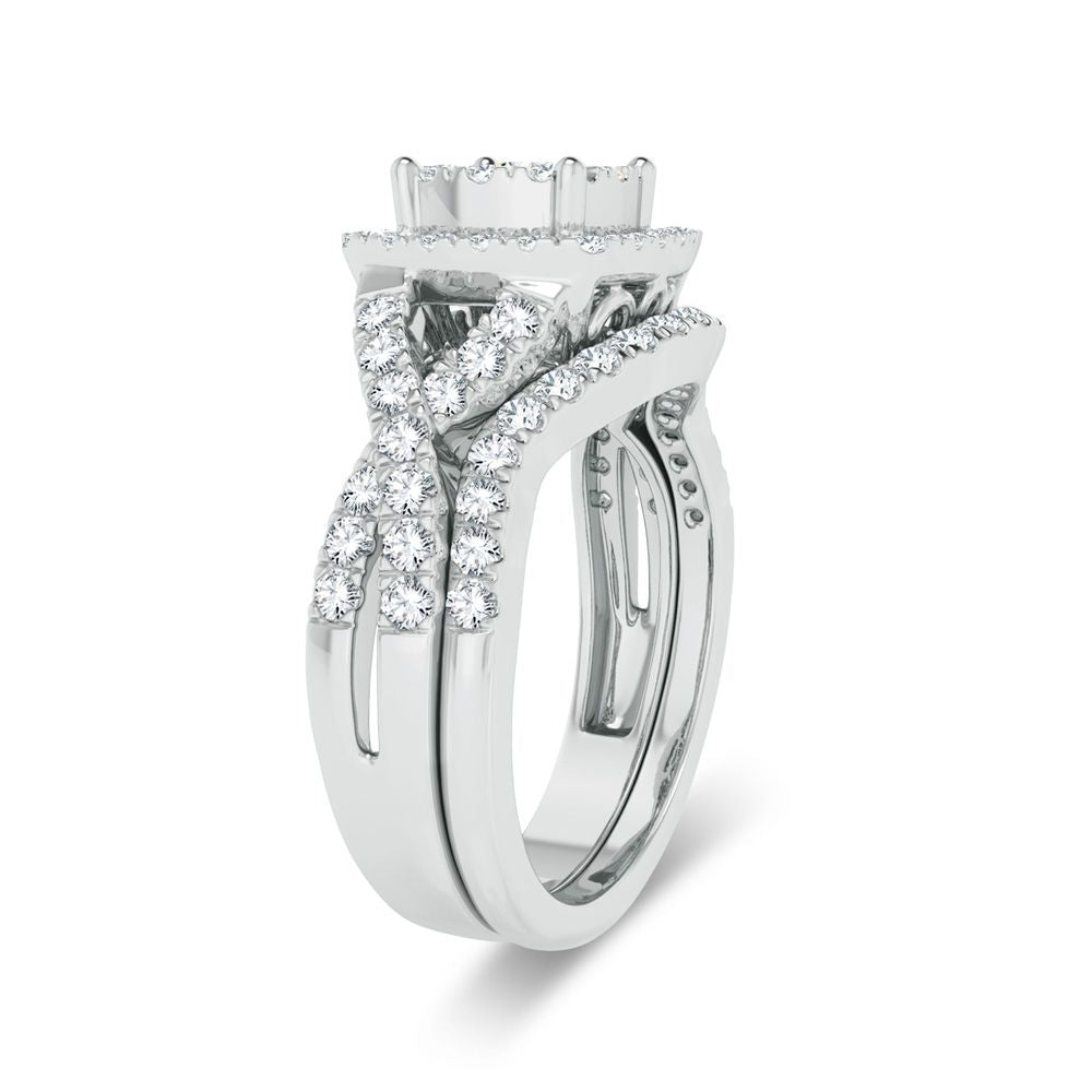 Elegant 1ct Lab Diamond Engagement Ring in White Gold