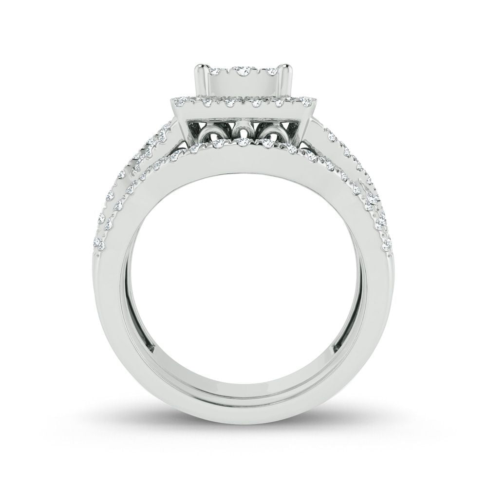 Elegant 1ct Lab Diamond Engagement Ring in White Gold