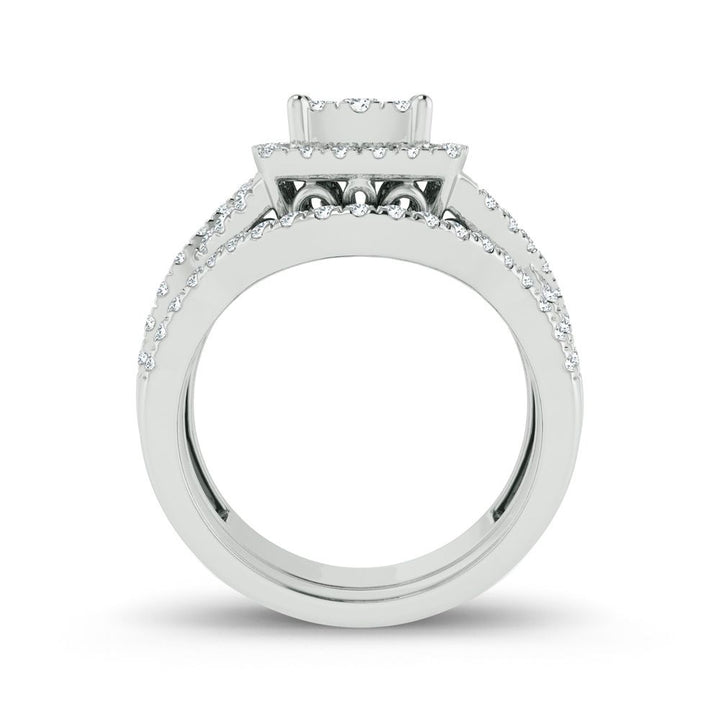Elegant 1ct Lab Diamond Engagement Ring in White Gold