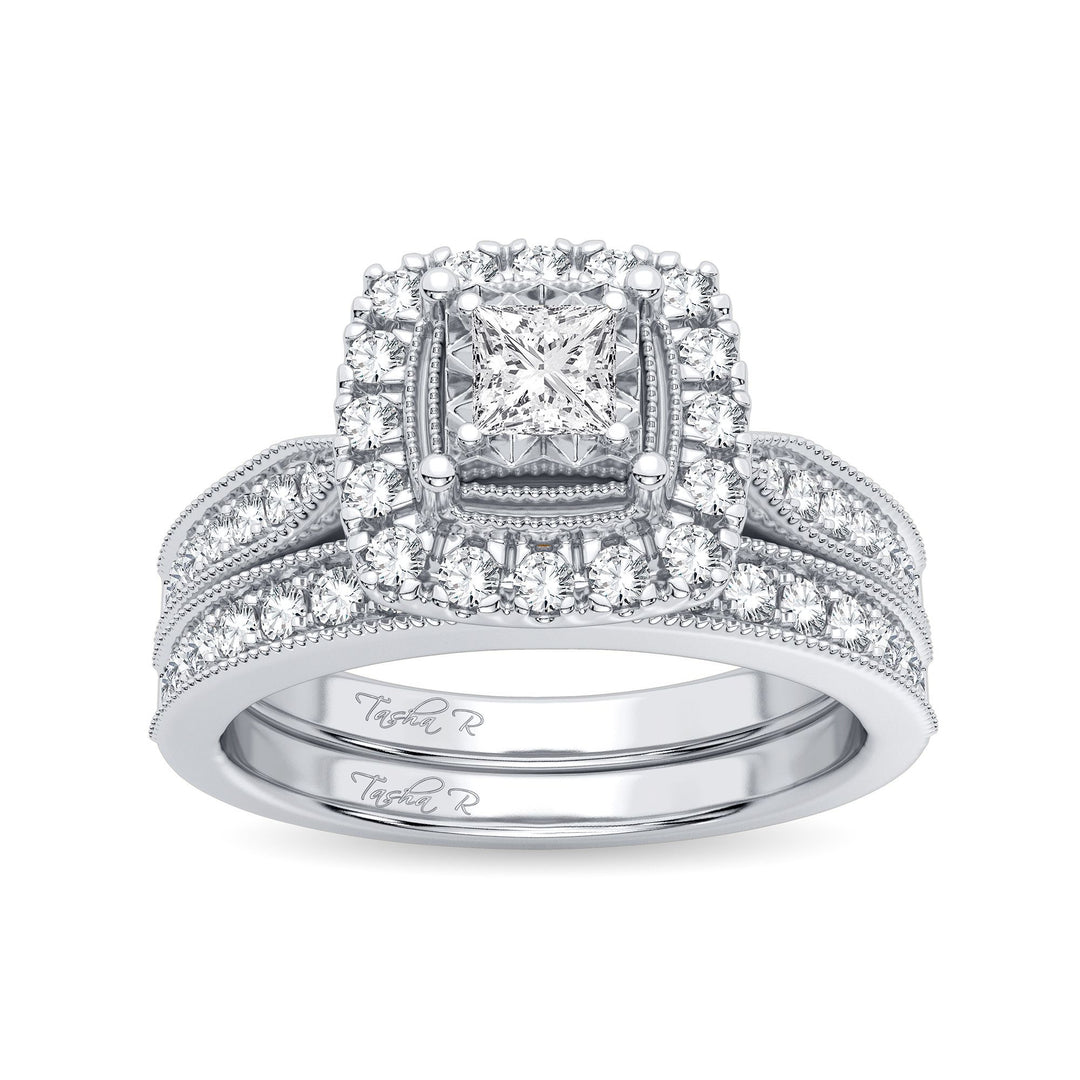Timeless 14K White Gold 0.75CT Diamond Bridal Ring