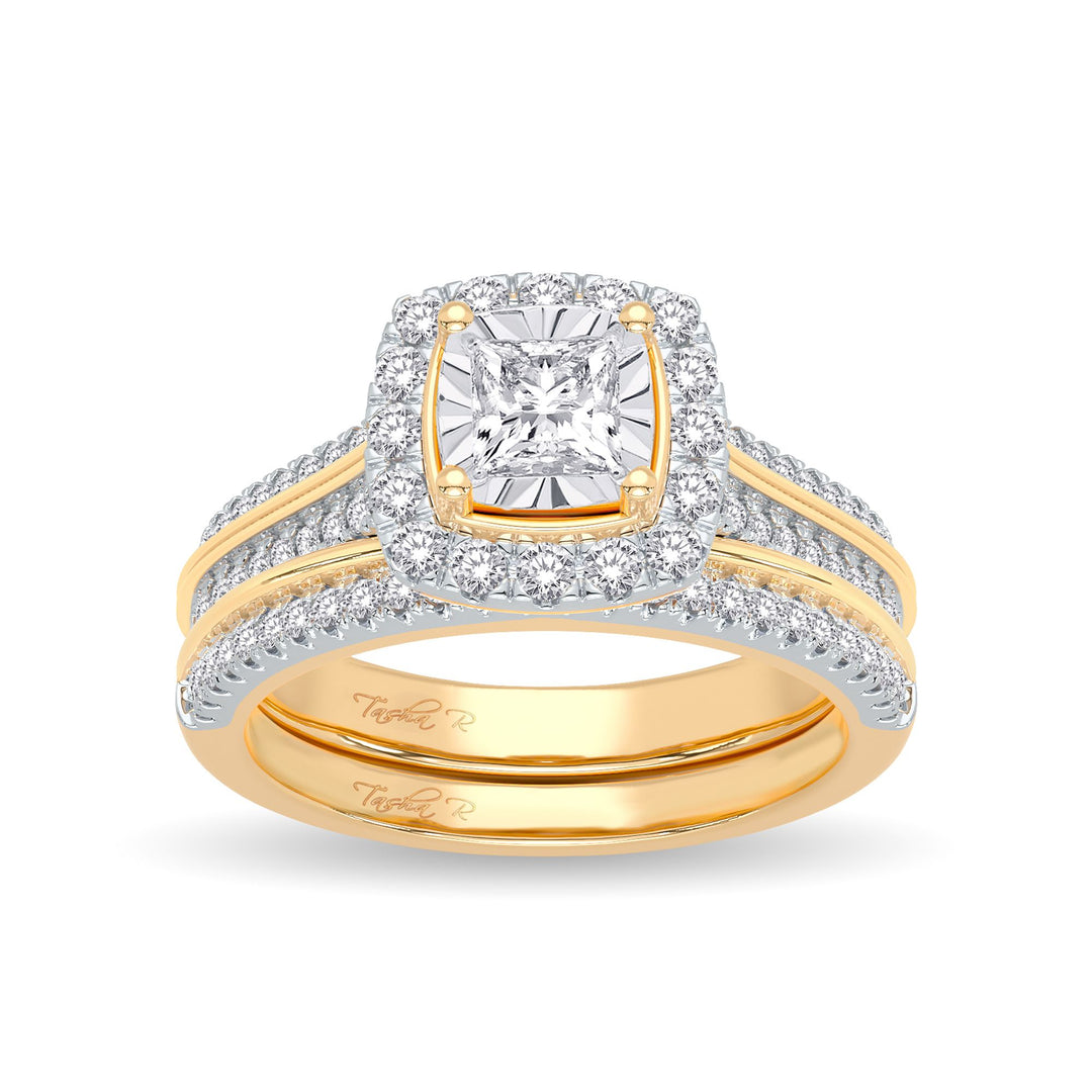 Luminous 14k Yellow Gold Lab-Grown 0.64CT Diamond Bridal Ring