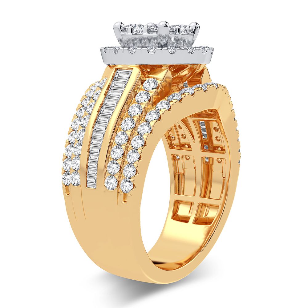 14k Yellow Gold 1.90CT Lab Diamond Engagement Ring