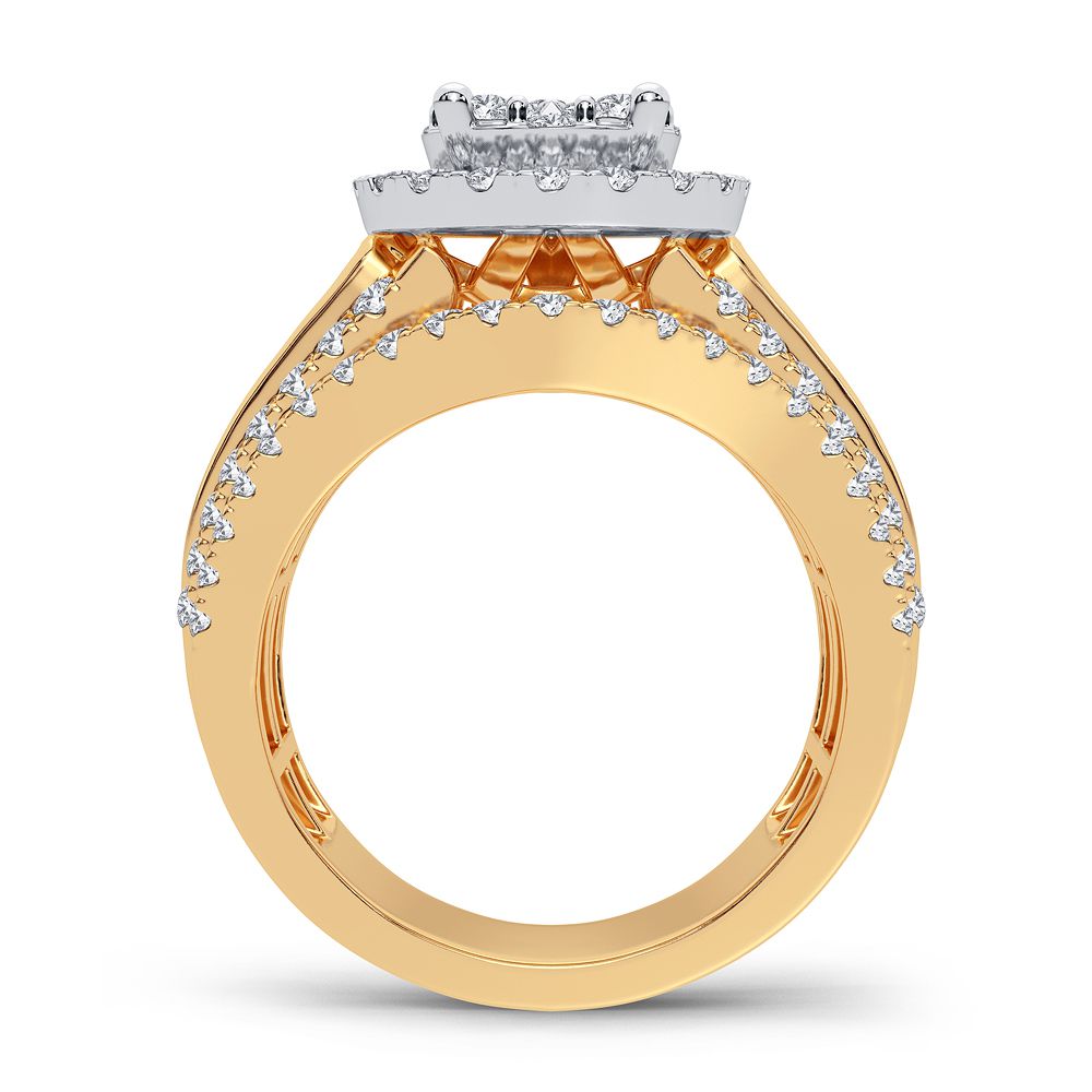 14k Yellow Gold 1.90CT Lab Diamond Engagement Ring