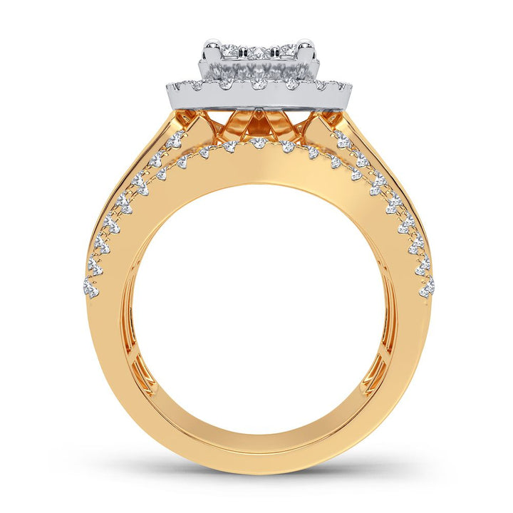 14k Yellow Gold 1.90CT Lab Diamond Engagement Ring