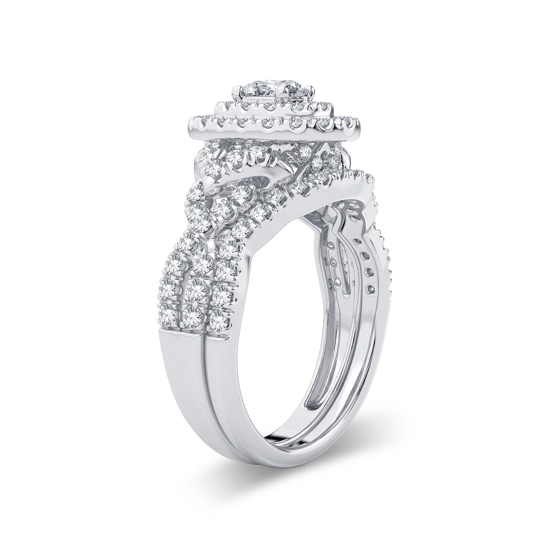 14k White Gold 1.82CT Lab Diamond Engagement Ring