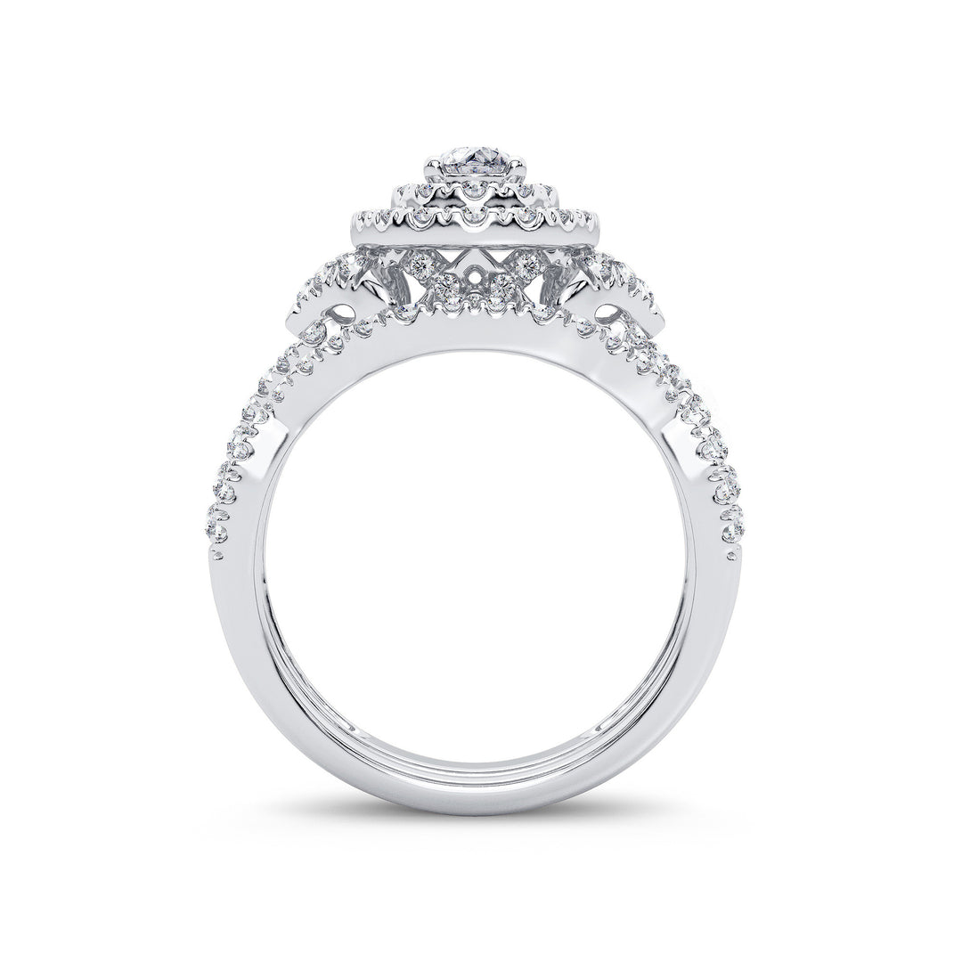 14k White Gold 1.82CT Lab Diamond Engagement Ring