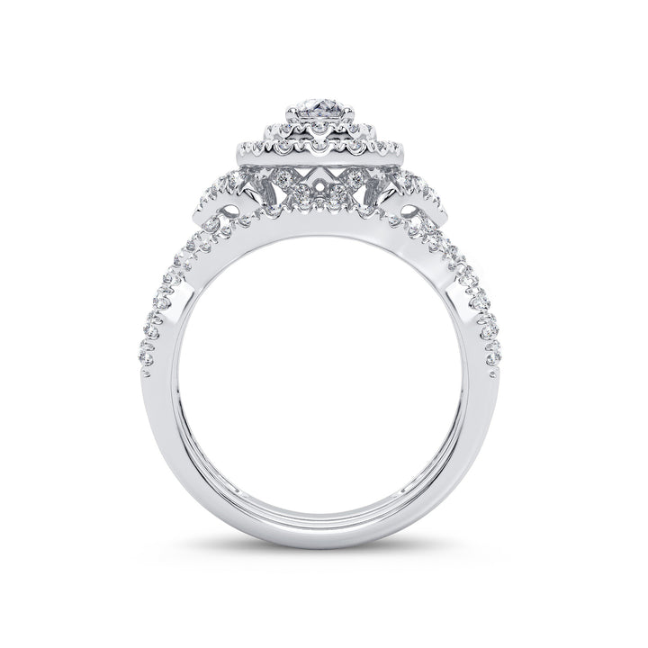 14k White Gold 1.82CT Lab Diamond Engagement Ring