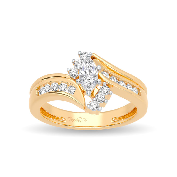 Timeless 14k Yellow Gold Lab Grown Diamond Engagement Ring