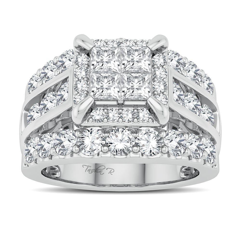 14K White Gold 3.00CT Diamond Ring