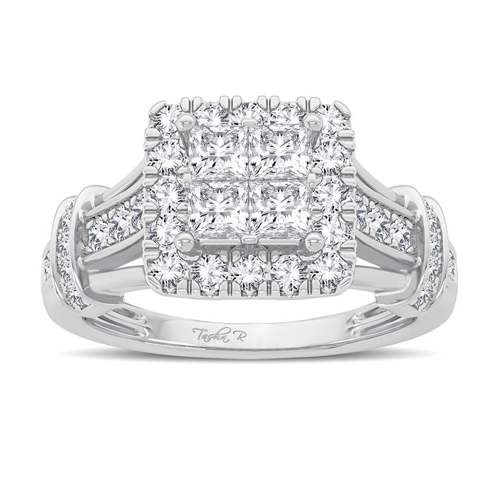 Brilliant 1CT Lab Diamond Ring in 14k White Gold