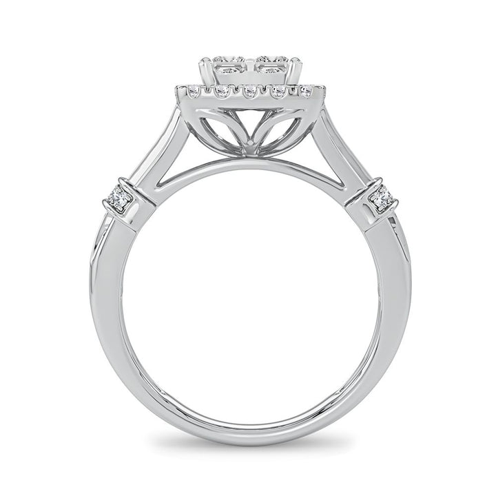 Brilliant 1CT Lab Diamond Ring in 14k White Gold