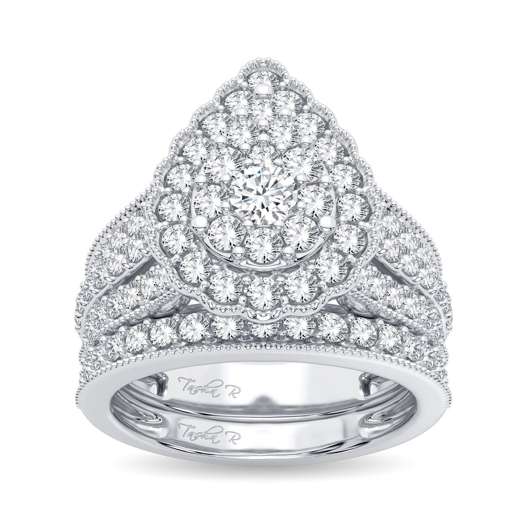 14K White Gold 2.00CT Diamond Bridal Ring