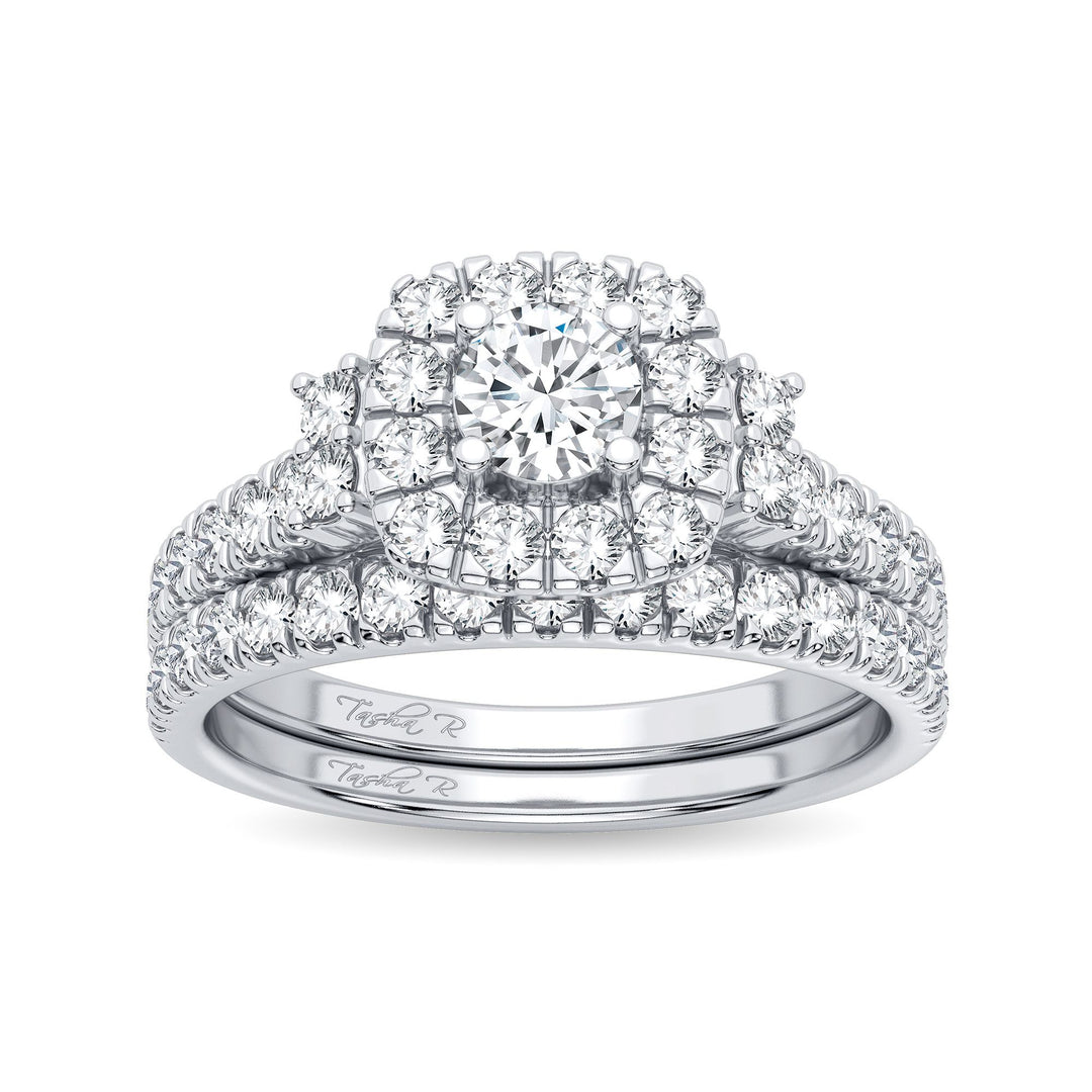 14K White Gold 1.00CT Diamond Bridal Ring