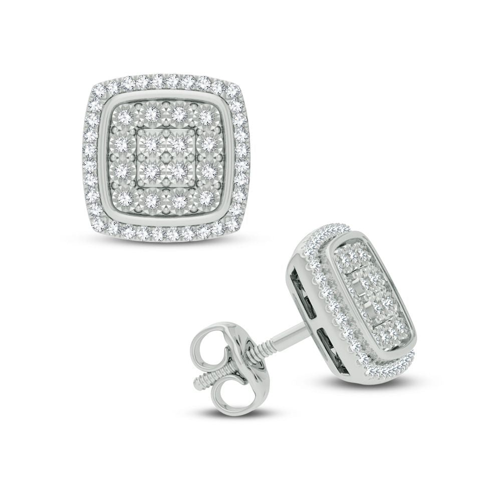 14K White Gold 0.25ct Diamond Earrings