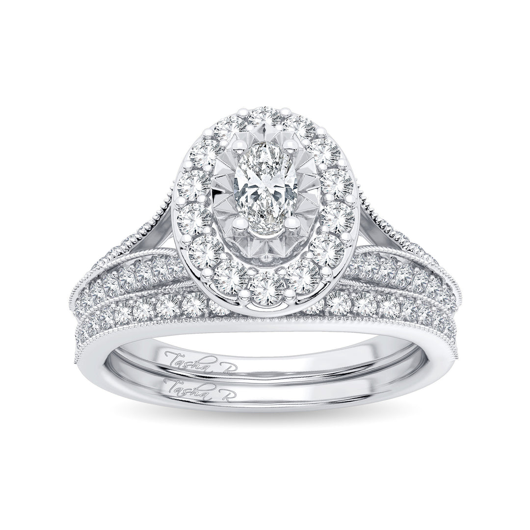 14K White Gold 1.00CT Diamond Bridal Ring