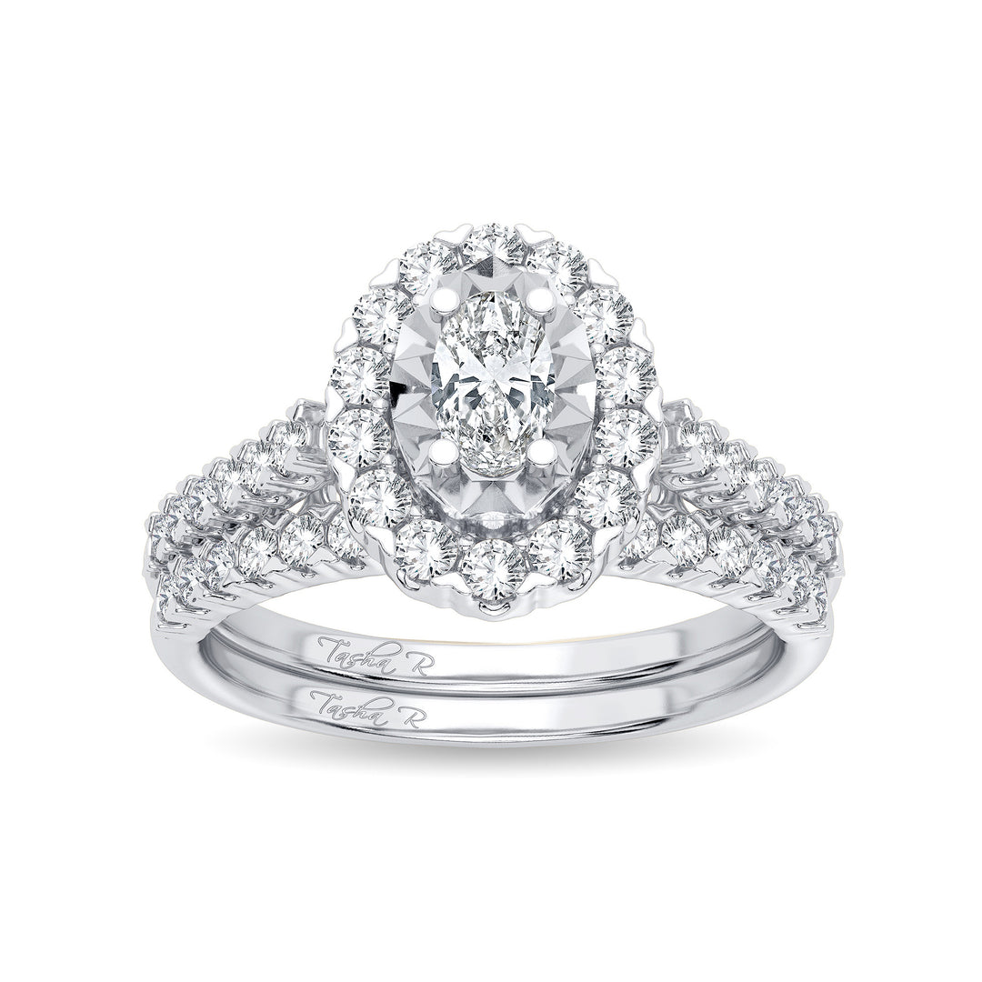 14K White Gold 1.00CT Diamond Bridal Ring