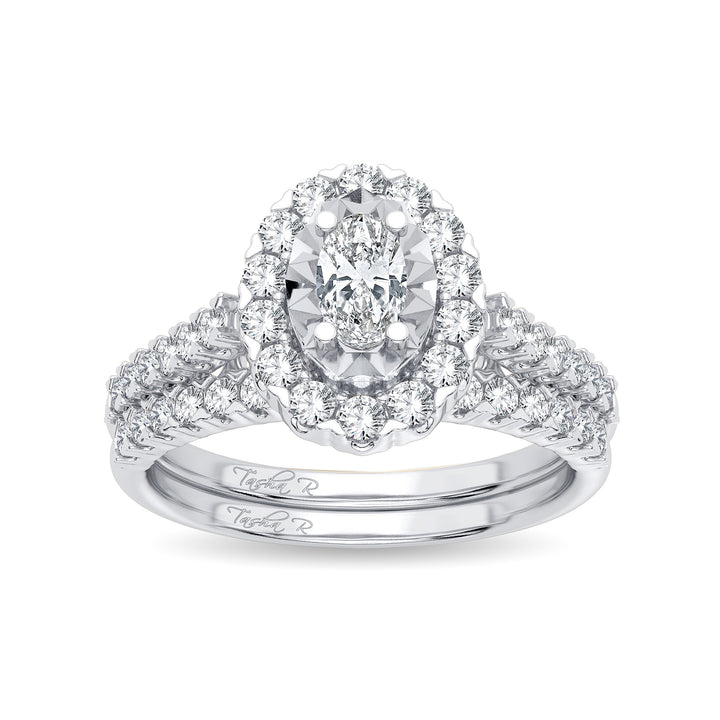 Elegant 14k White Gold 1CT Lab Grown Diamond Ring
