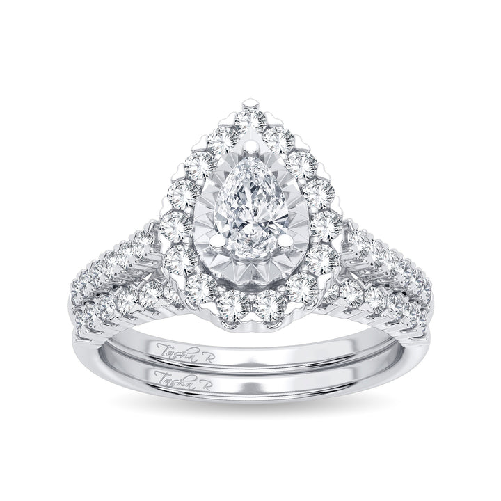 14k White Gold 1.05CT Lab Diamond Engagement Ring