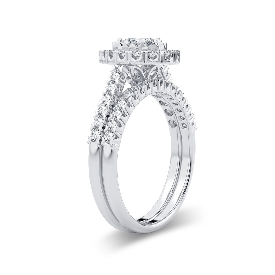 14k White Gold 1.05CT Lab Diamond Engagement Ring