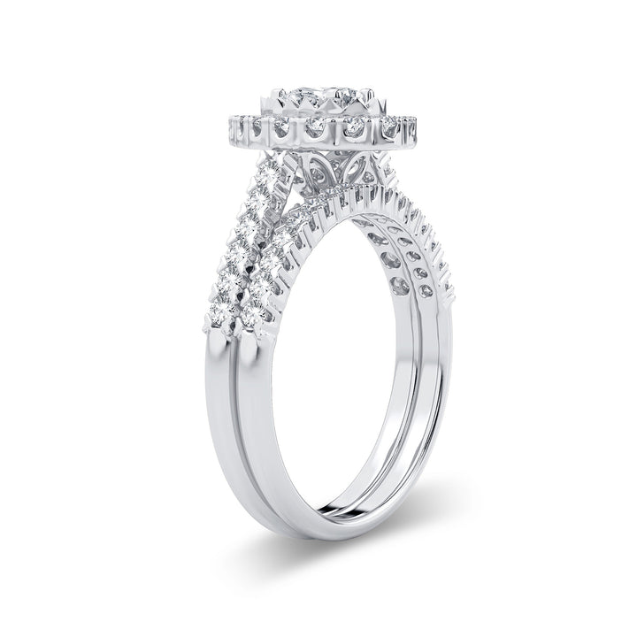 14k White Gold 1.05CT Lab Diamond Engagement Ring