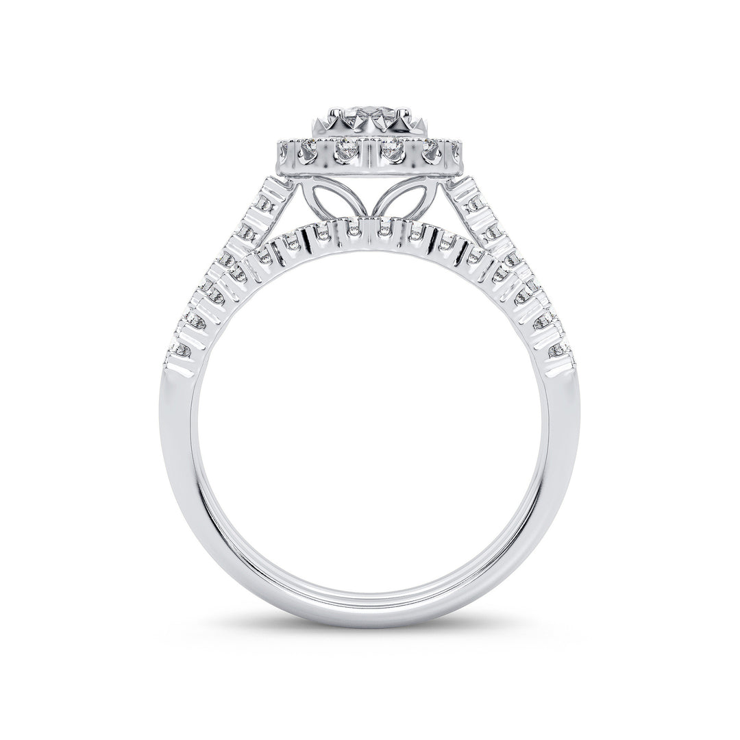 14k White Gold 1.05CT Lab Diamond Engagement Ring