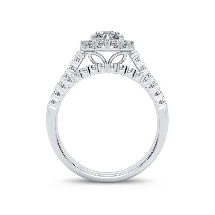 14k White Gold 1.05CT Lab Diamond Engagement Ring