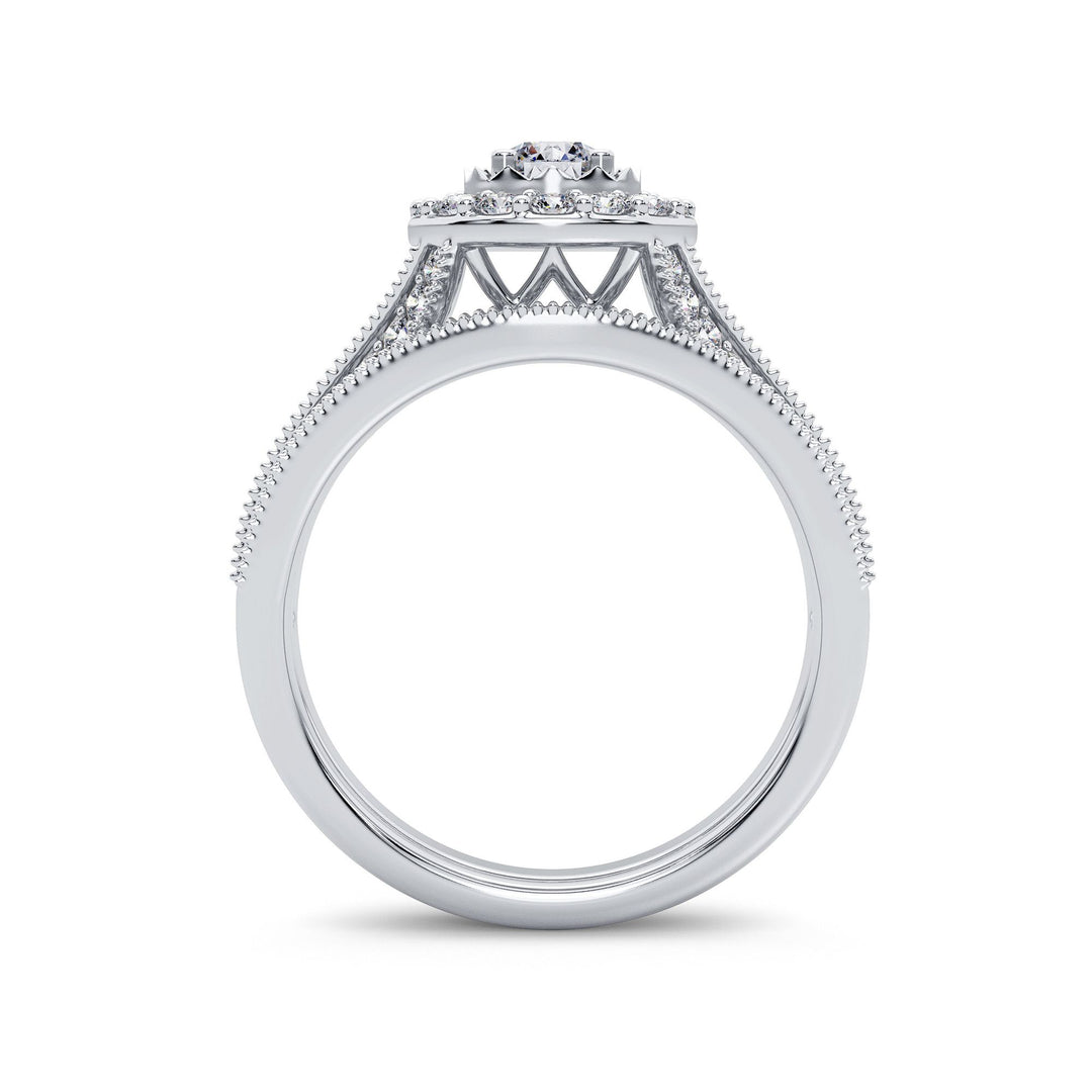 Timeless 14k White Gold 1CT Lab Diamond Engagement Ring