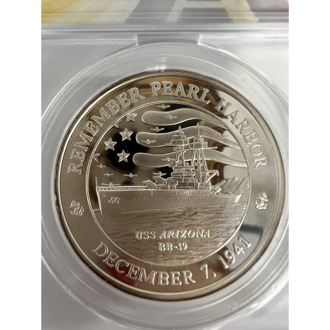 2007 Medal Proof USS Arizona Memorial Remember Pearl Harbor PF 66 DCAM