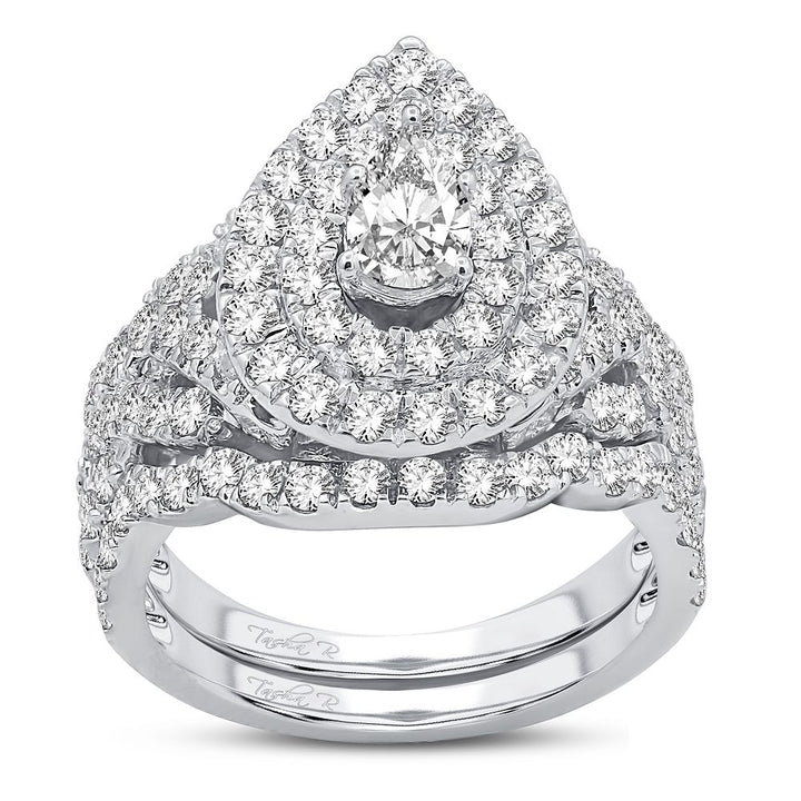 14k White Gold Lab Diamond Bridal Ring (1.75CT Brilliance)