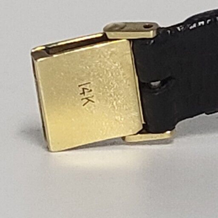 1960s OMEGA 32 mm .Vintage Mechanical 14k Yellow Gold Gents Dress Watch