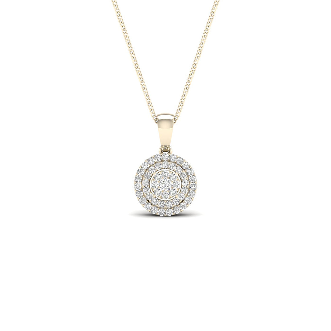 Classic 10k Yellow Gold Diamond Pendant - Refined Brilliance