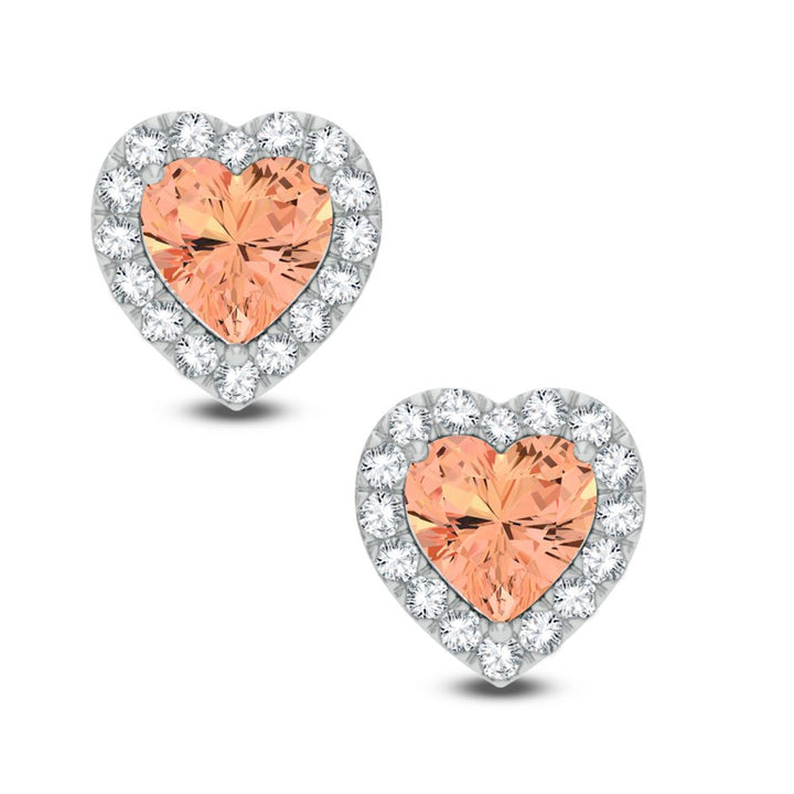 10k White Gold Lab Diamond Stud Earrings for Women