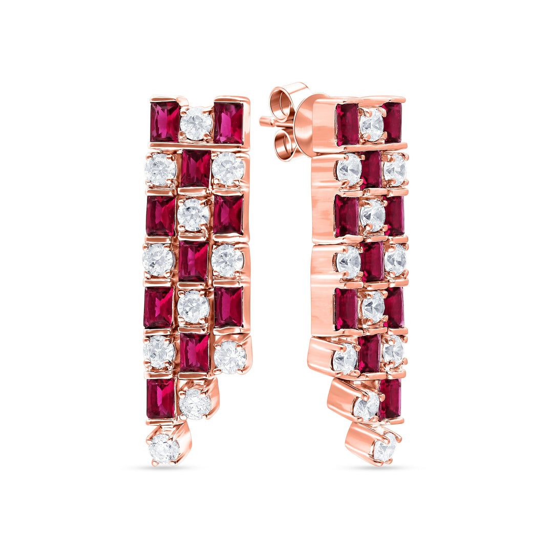 14k White Gold Lab-Grown Diamond Stud Earrings (1.21 CT)